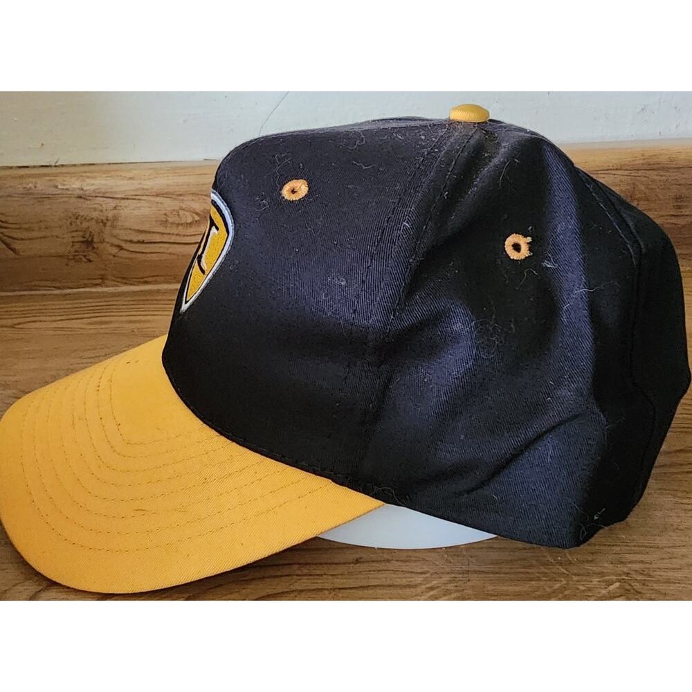 Nissun Cap Men's Baseball Hat Adjustable Black Gold Yellow Shield Logo - Picture 5 of 9